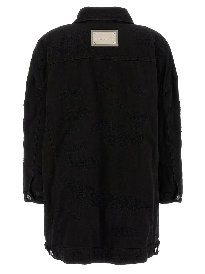 Dolce &amp; Gabbana Black Cotton Denim Jacket