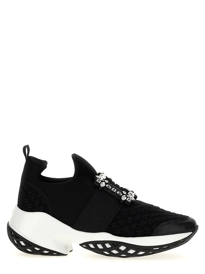 Roger Vivier Black Polyester Athletic Sneakers