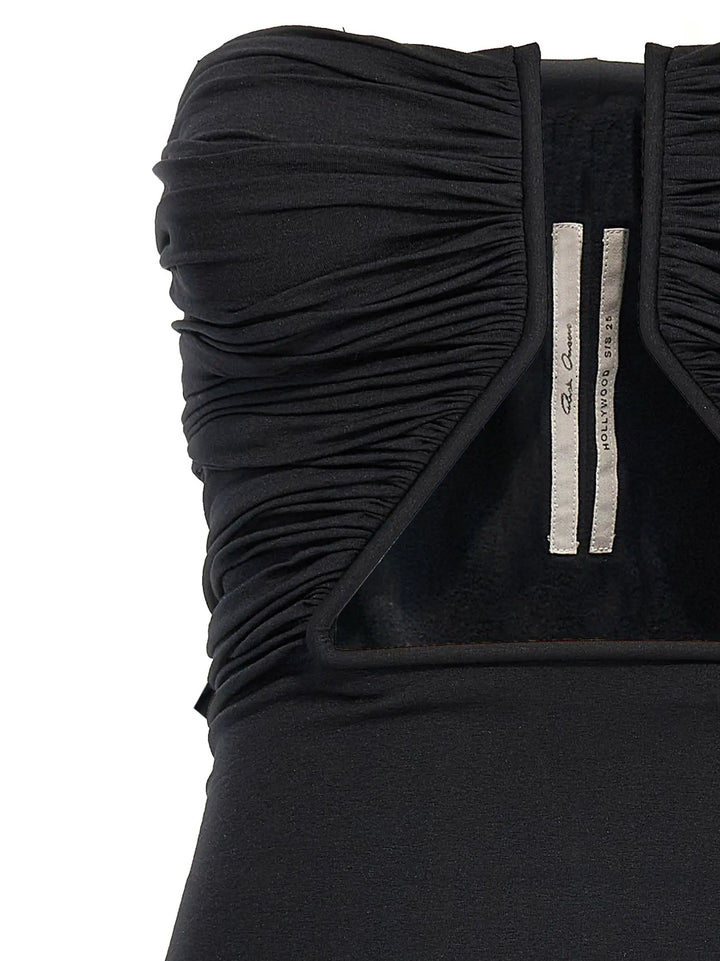 Rick Owens Black Nylon Short Dress