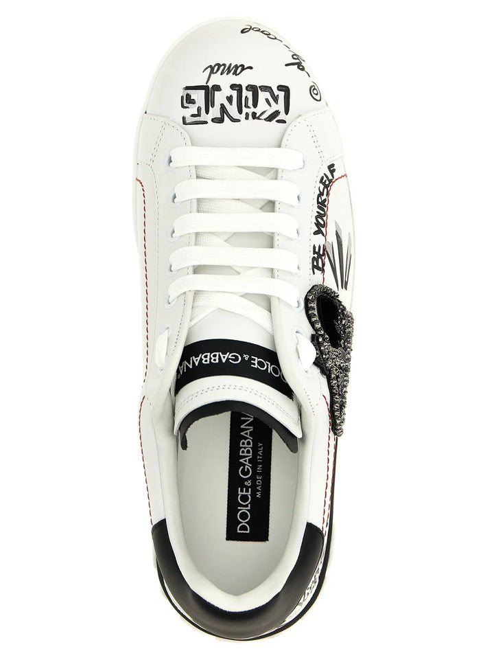 Dolce &amp; Gabbana Bicolor Calfskin Sneakers