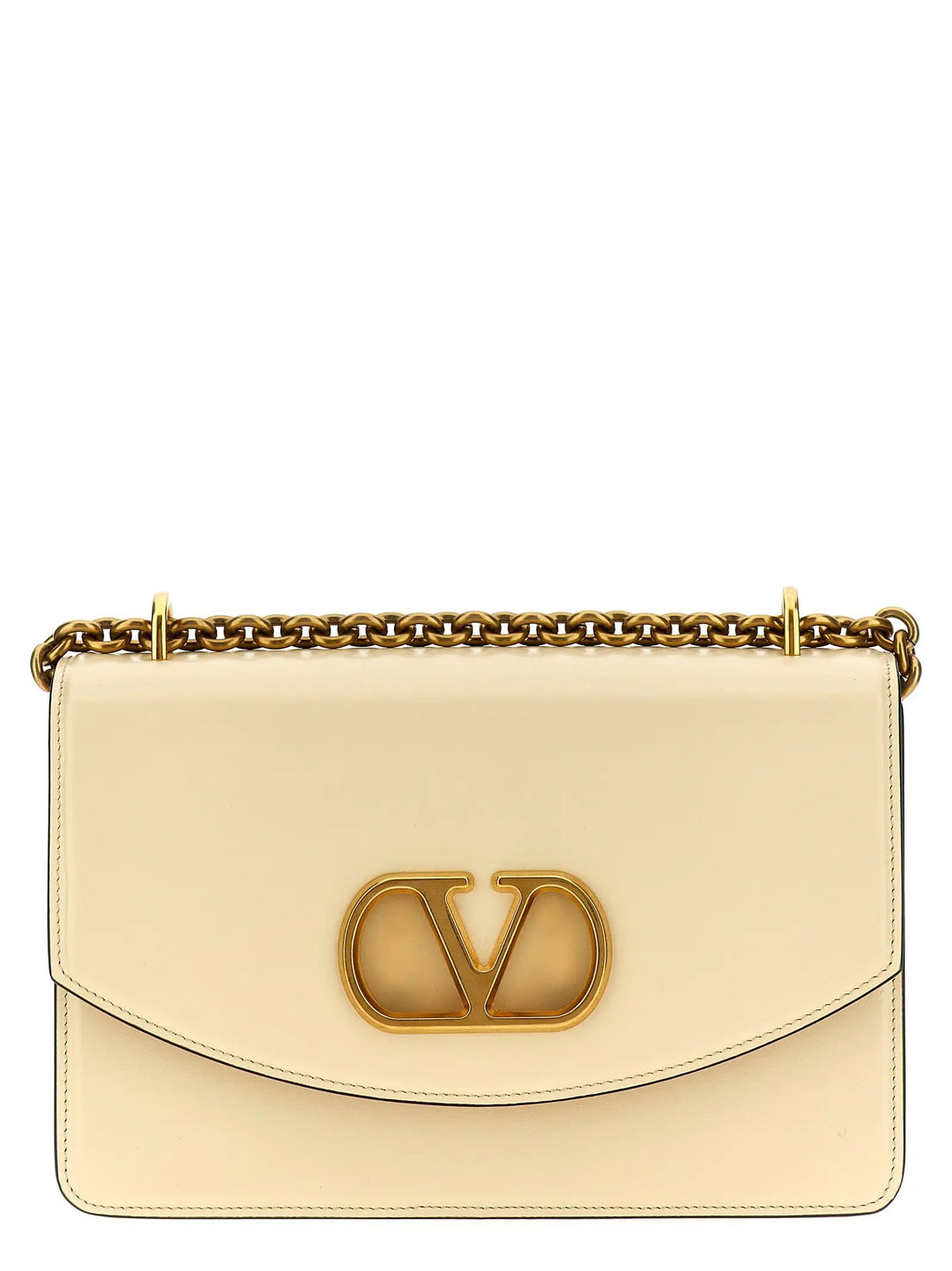 Valentino Garavani White Calfskin Shoulder Bag