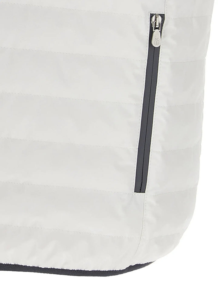 Brunello Cucinelli White Polyamide Sleeveless Jacket