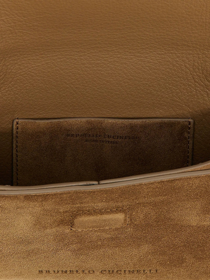 Brunello Cucinelli Brown Calfskin Clutch Bag