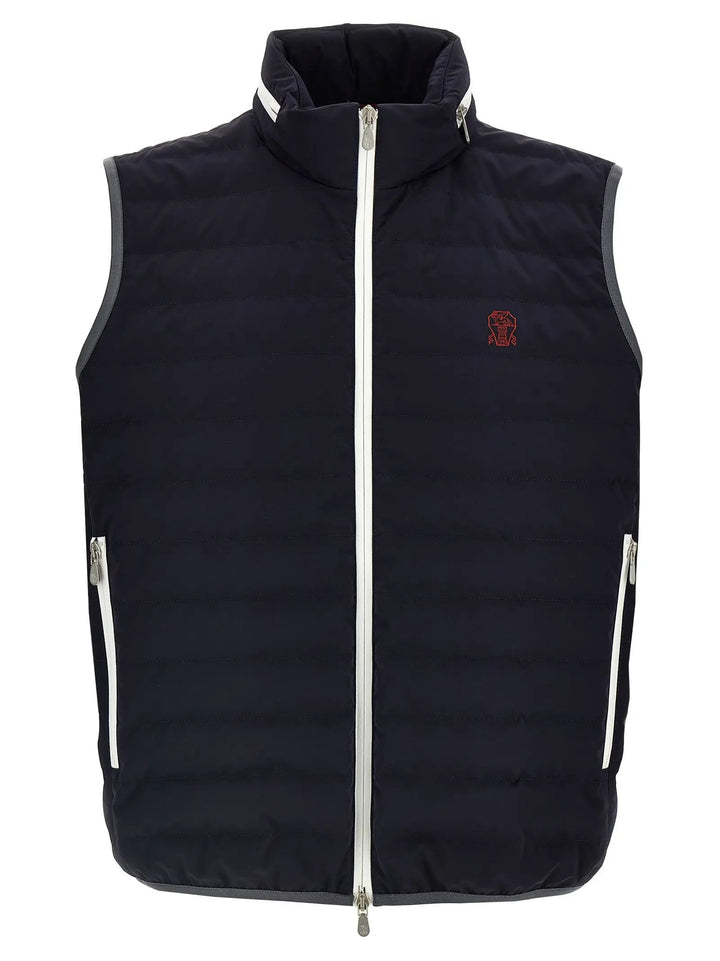 Brunello Cucinelli Sample Sale | Brunello Cucinelli Blue Polyamide Coat - | Designer outlet