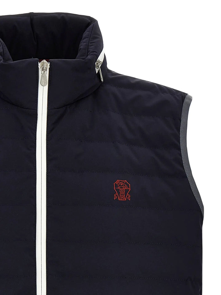 Brunello Cucinelli Sample Sale | Brunello Cucinelli Blue Polyamide Coat - | Designer outlet