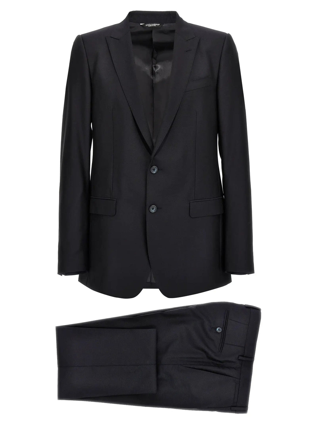 Dolce &amp; Gabbana Blue Virgin Wool Two-Piece Suit
