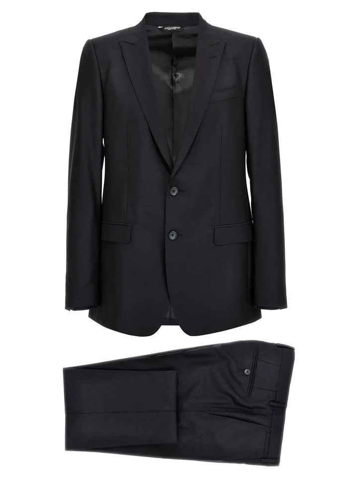Dolce &amp; Gabbana Blue Virgin Wool Two-Piece Suit