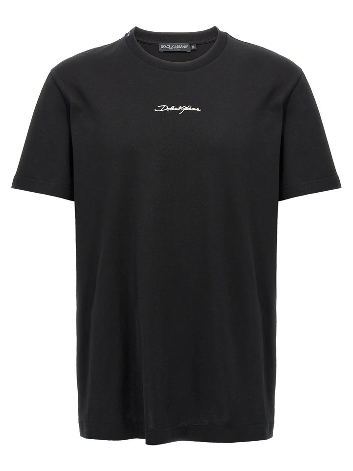 Dolce &amp; Gabbana Black Cotton T-Shirt