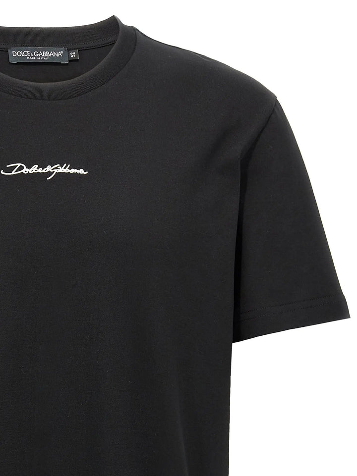 Dolce &amp; Gabbana Black Cotton T-Shirt