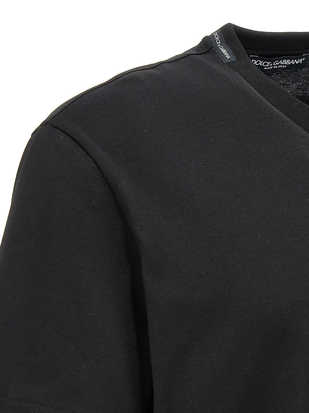 Dolce &amp; Gabbana Black Cotton T-Shirt