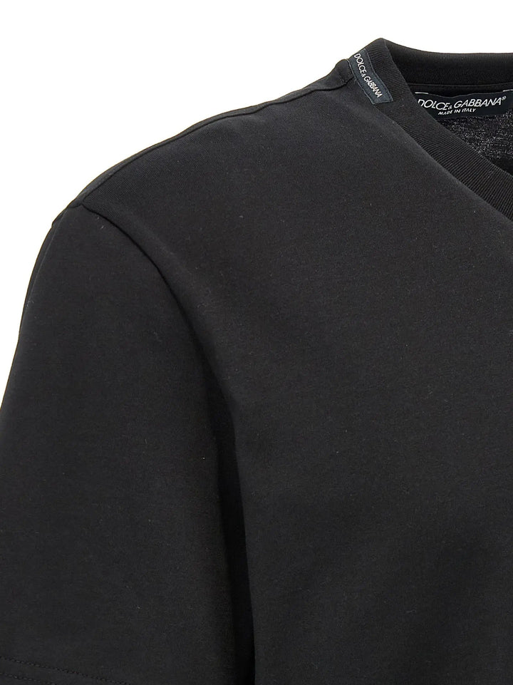 Dolce &amp; Gabbana Black Cotton T-Shirt