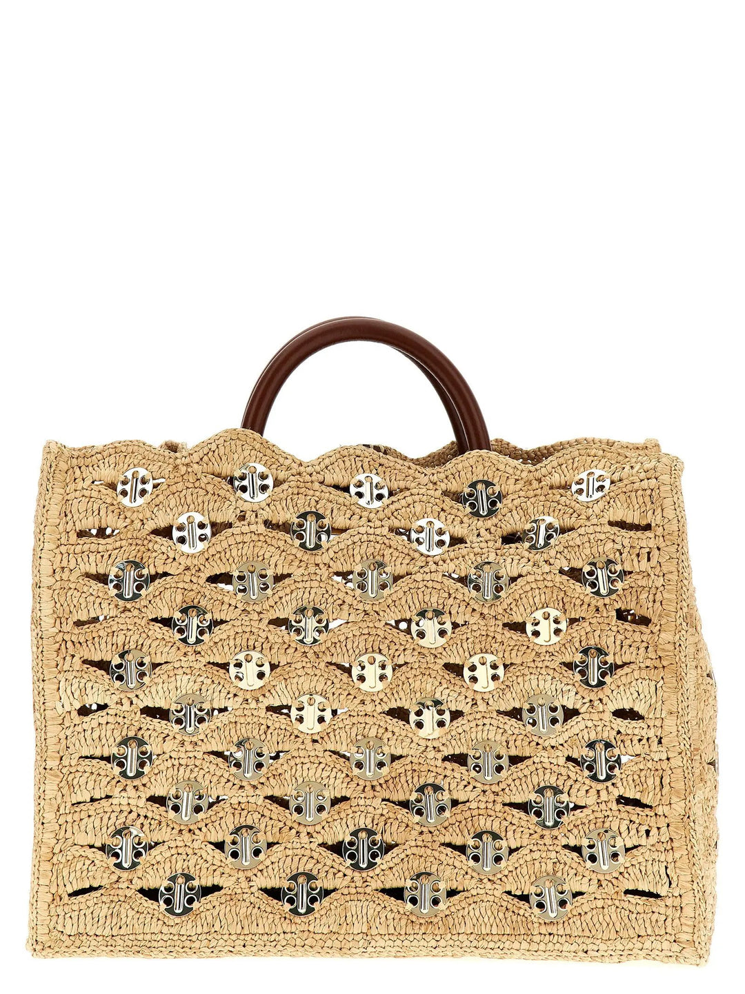 Paco Rabanne Sample Sale | Paco Rabanne Beige Raffia Handbag - | Designer outlet