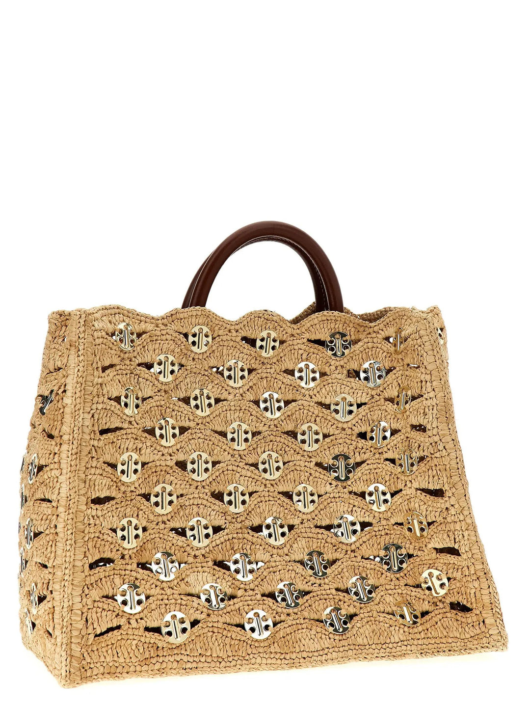 Paco Rabanne Sample Sale | Paco Rabanne Beige Raffia Handbag - | Designer outlet