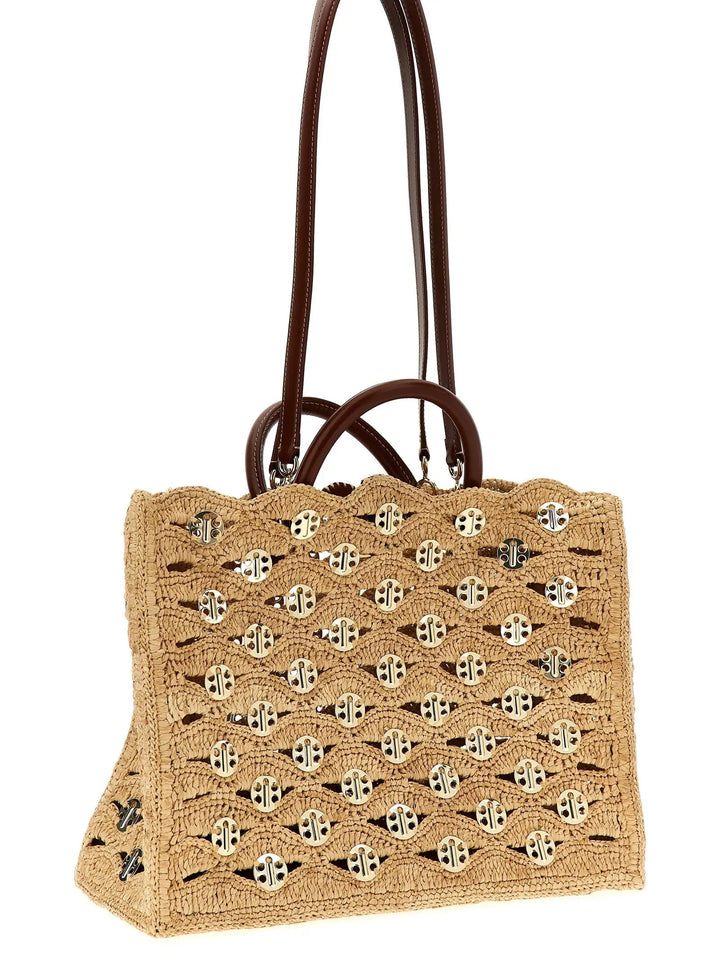 Paco Rabanne Sample Sale | Paco Rabanne Beige Raffia Handbag - | Designer outlet