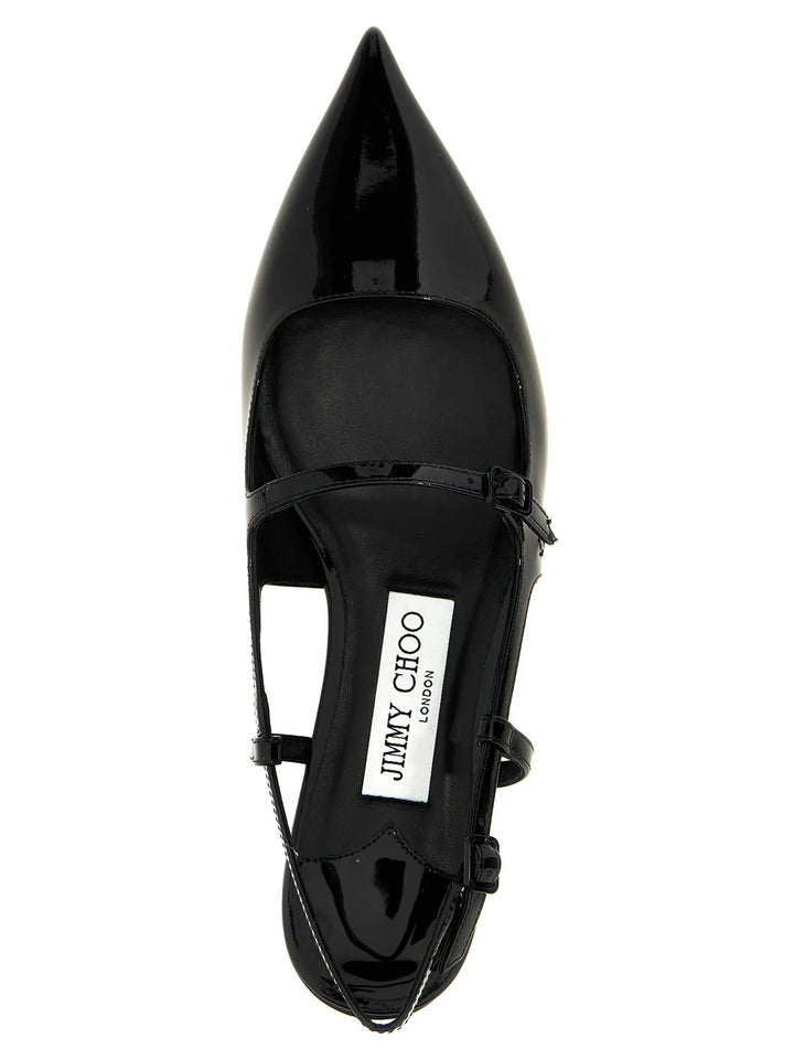 Jimmy Choo Black Calfskin Ballet Flats