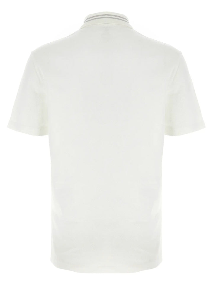 Versace White Cotton Polo Shirt