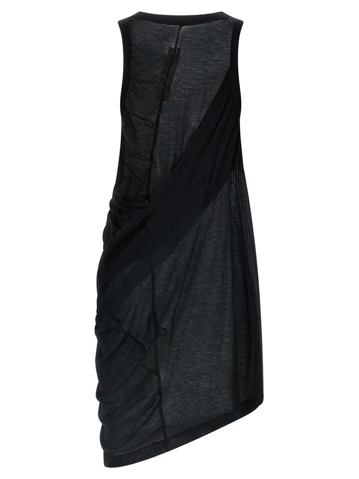 Rick Owens Black Cotton Casual Dress