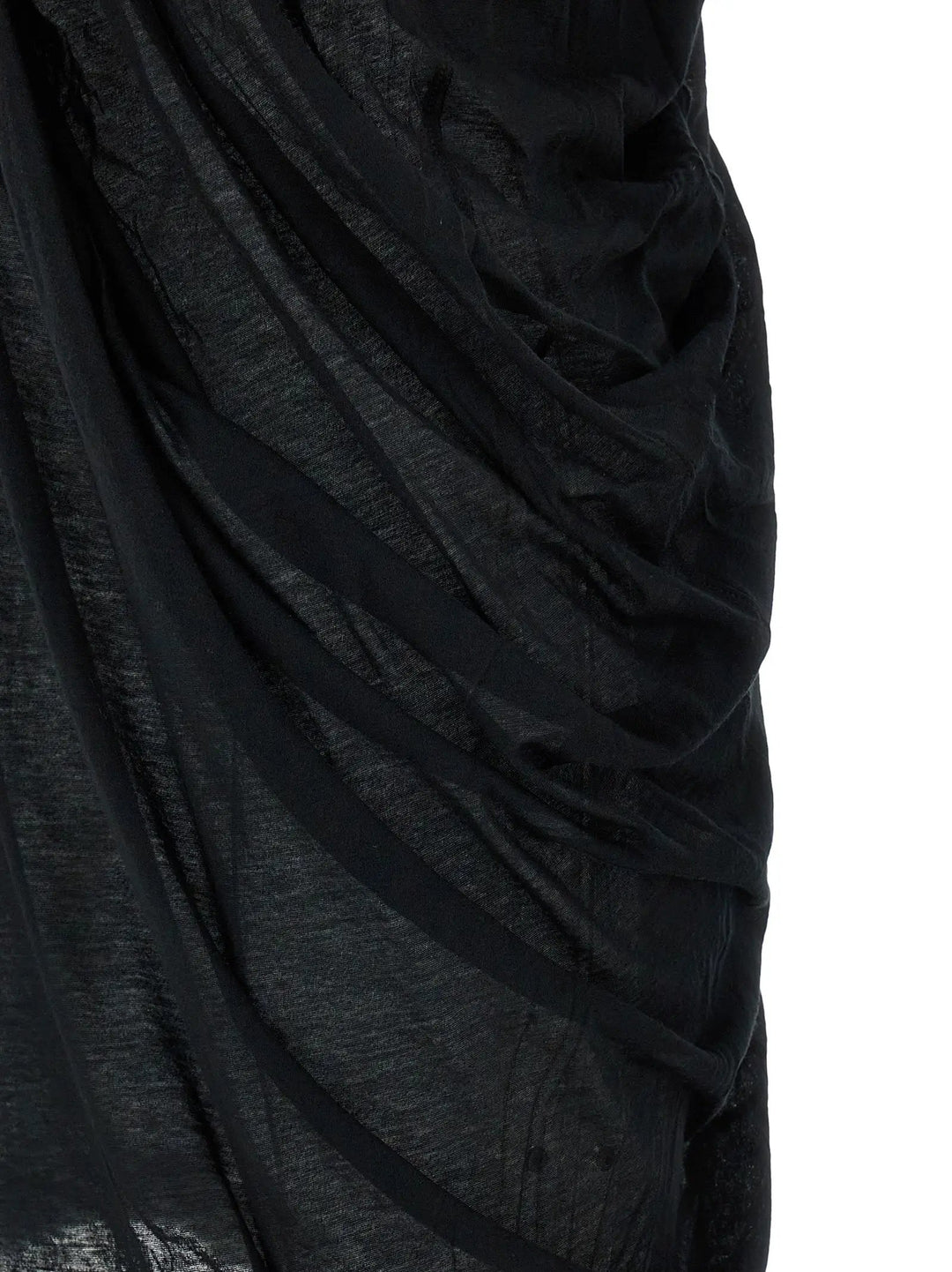 Rick Owens Black Cotton Casual Dress