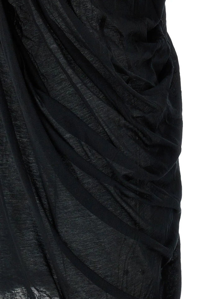 Rick Owens Black Cotton Casual Dress