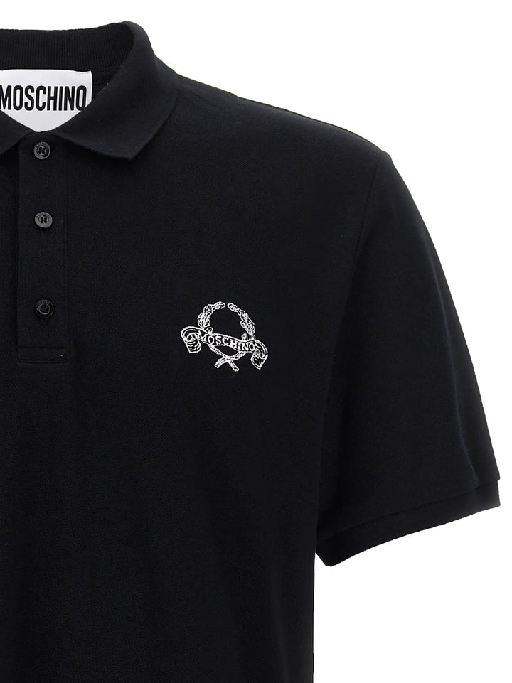 Moschino Black Cotton Polo Shirt
