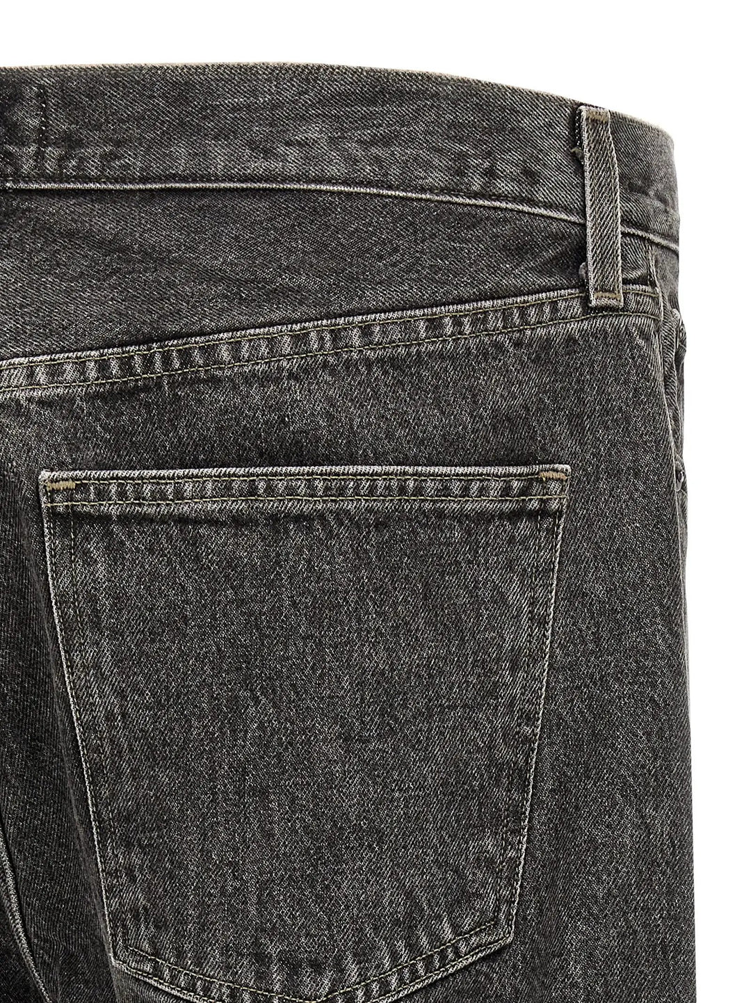 Agolde Gray Cotton Straight-Leg Jeans