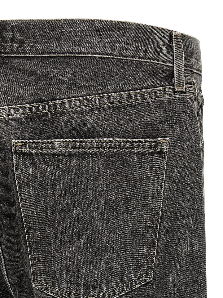 Agolde Gray Cotton Straight-Leg Jeans