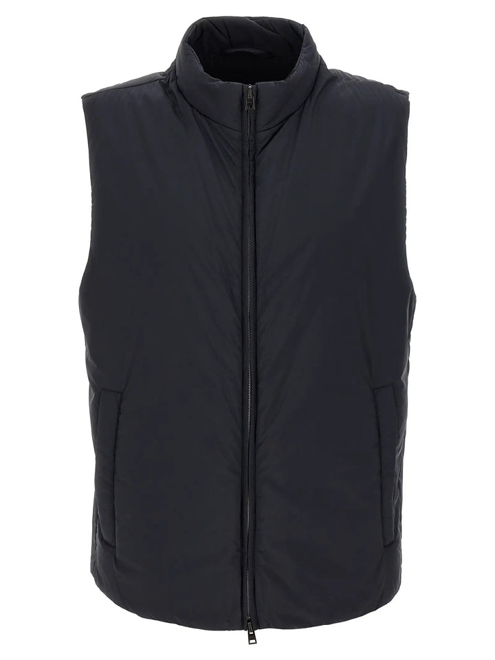 Herno Black Polyamide Sleeveless Jacket