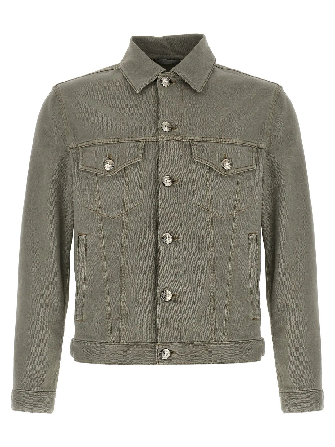 Brunello Cucinelli Gray Cotton Denim Jacket