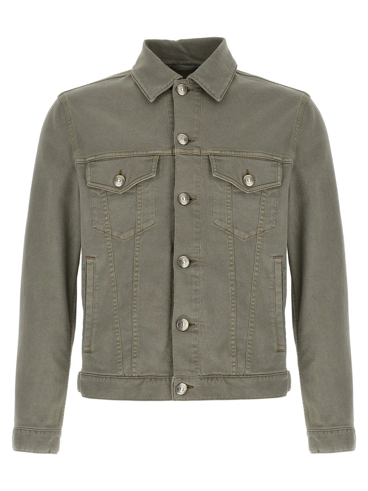 Brunello Cucinelli Gray Cotton Denim Jacket