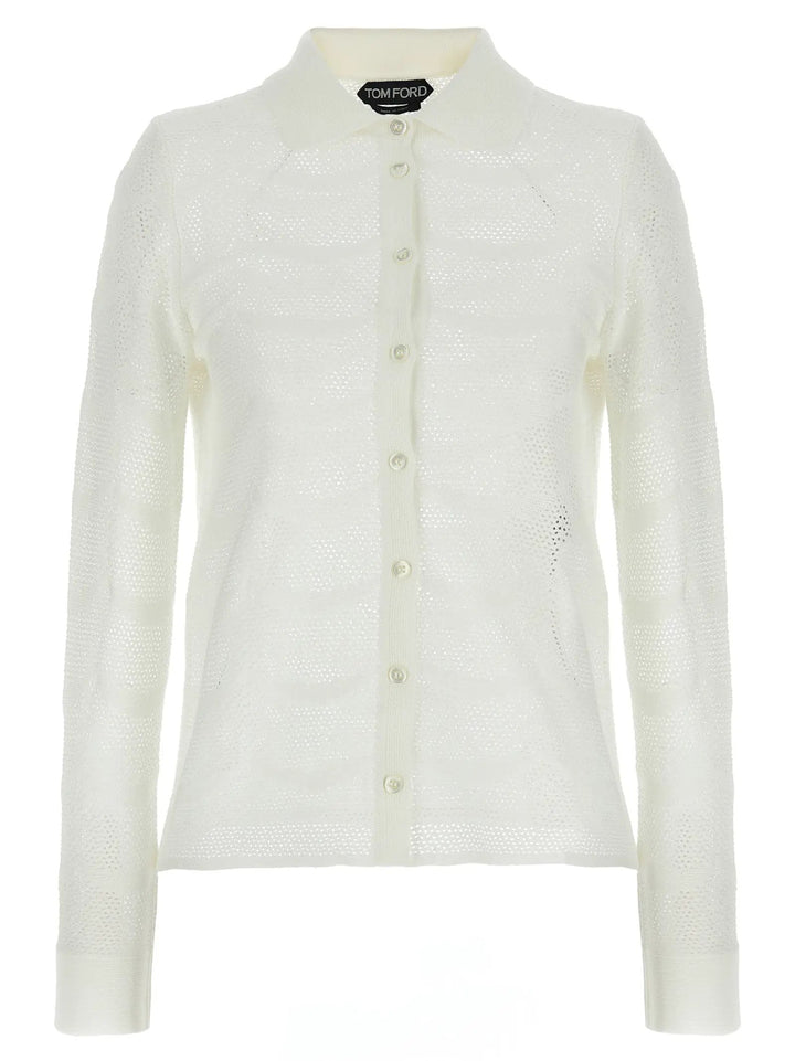 Tom Ford White Cotton Cardigan