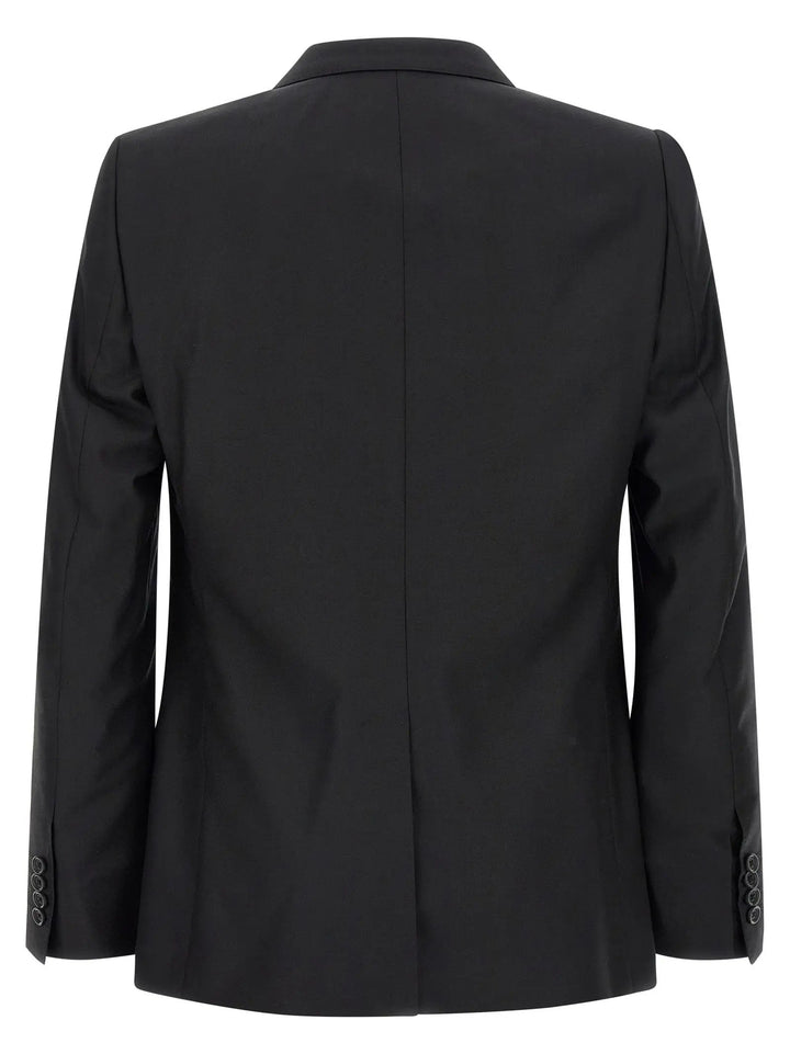 Dolce &amp; Gabbana Black Virgin Wool Two-Piece Suit