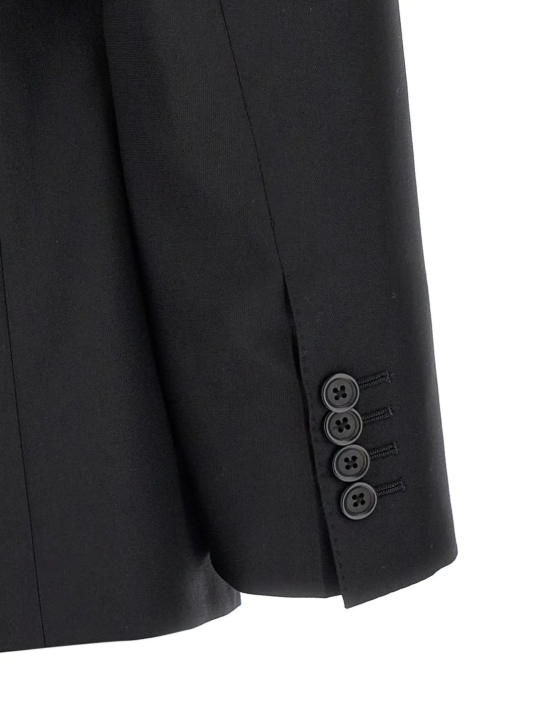 Dolce &amp; Gabbana Black Virgin Wool Two-Piece Suit