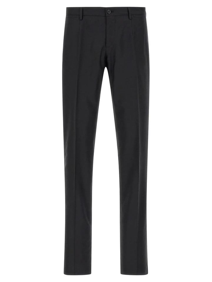 Dolce &amp; Gabbana Black Virgin Wool Two-Piece Suit