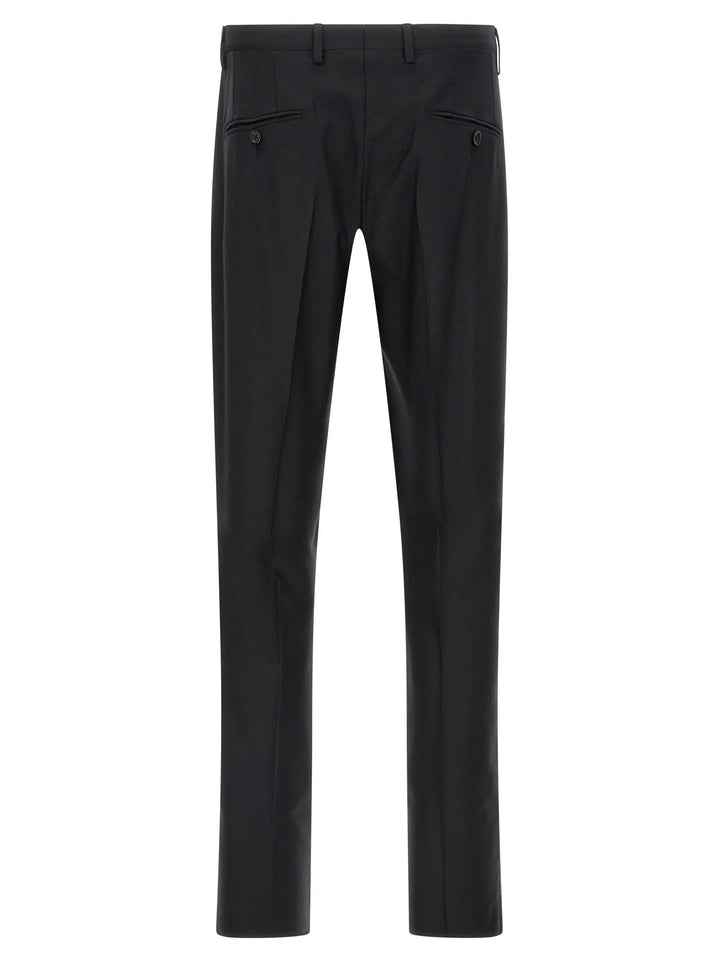 Dolce &amp; Gabbana Black Virgin Wool Two-Piece Suit