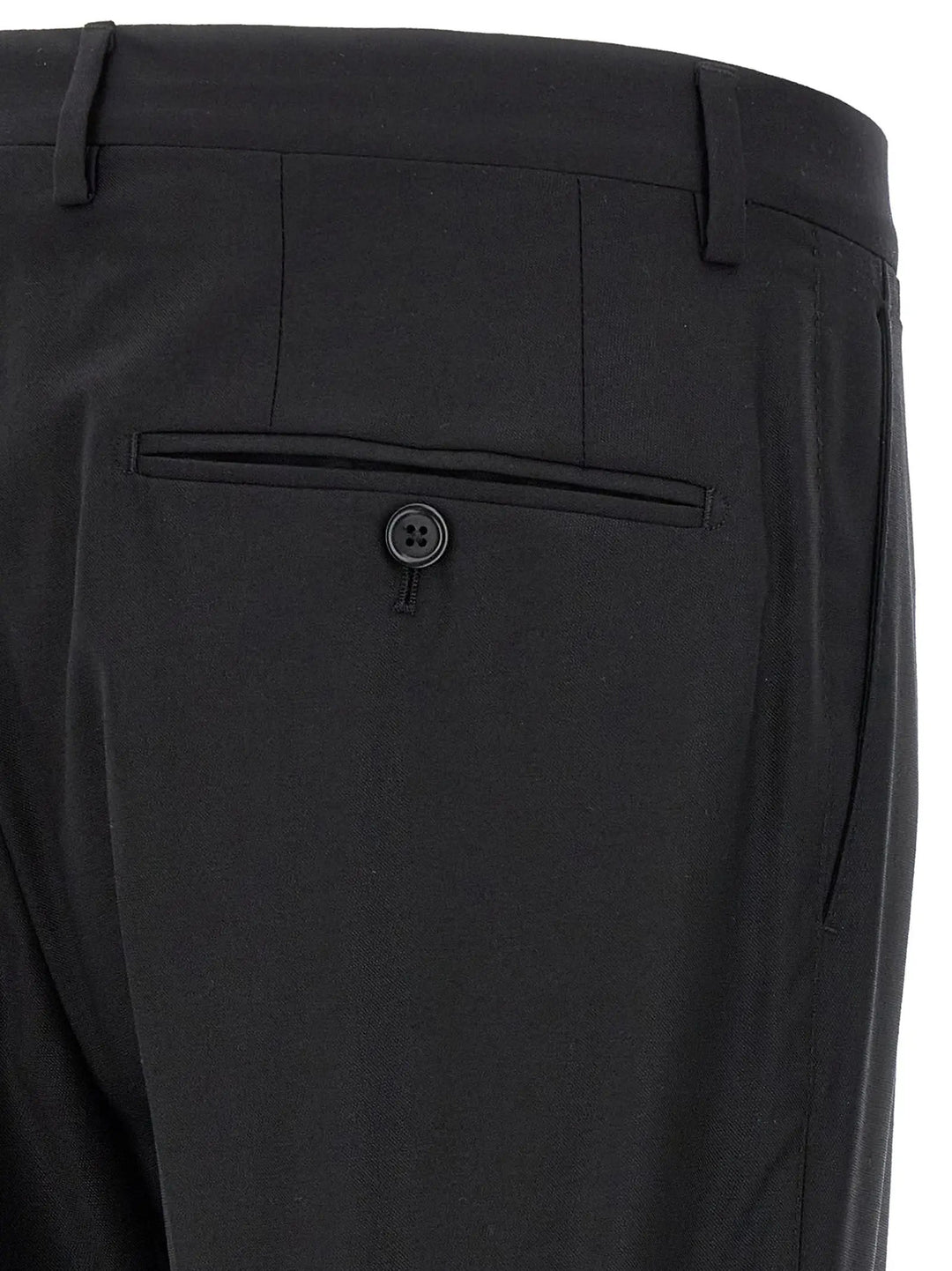Dolce &amp; Gabbana Black Virgin Wool Two-Piece Suit