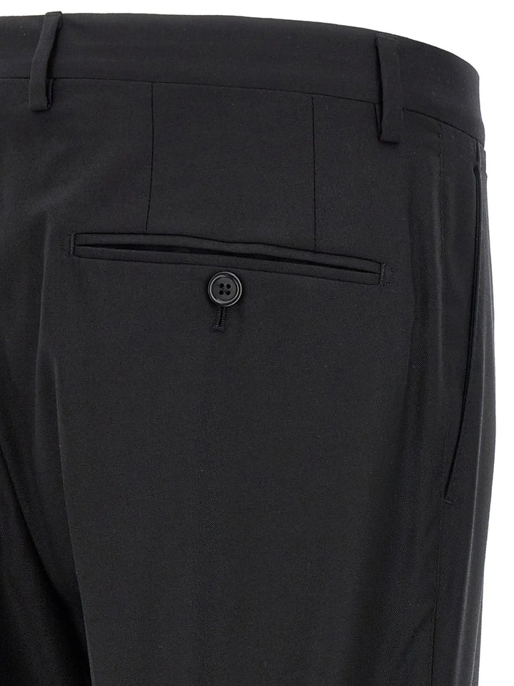 Dolce &amp; Gabbana Black Virgin Wool Two-Piece Suit