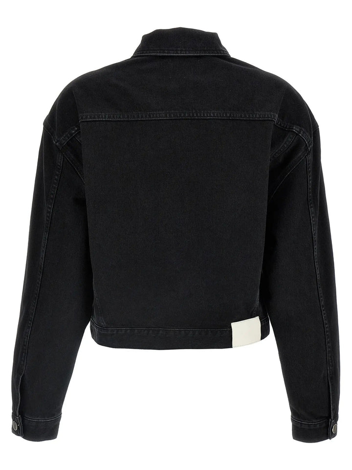 Loulou De Saison Black Organic Cotton Denim Jacket