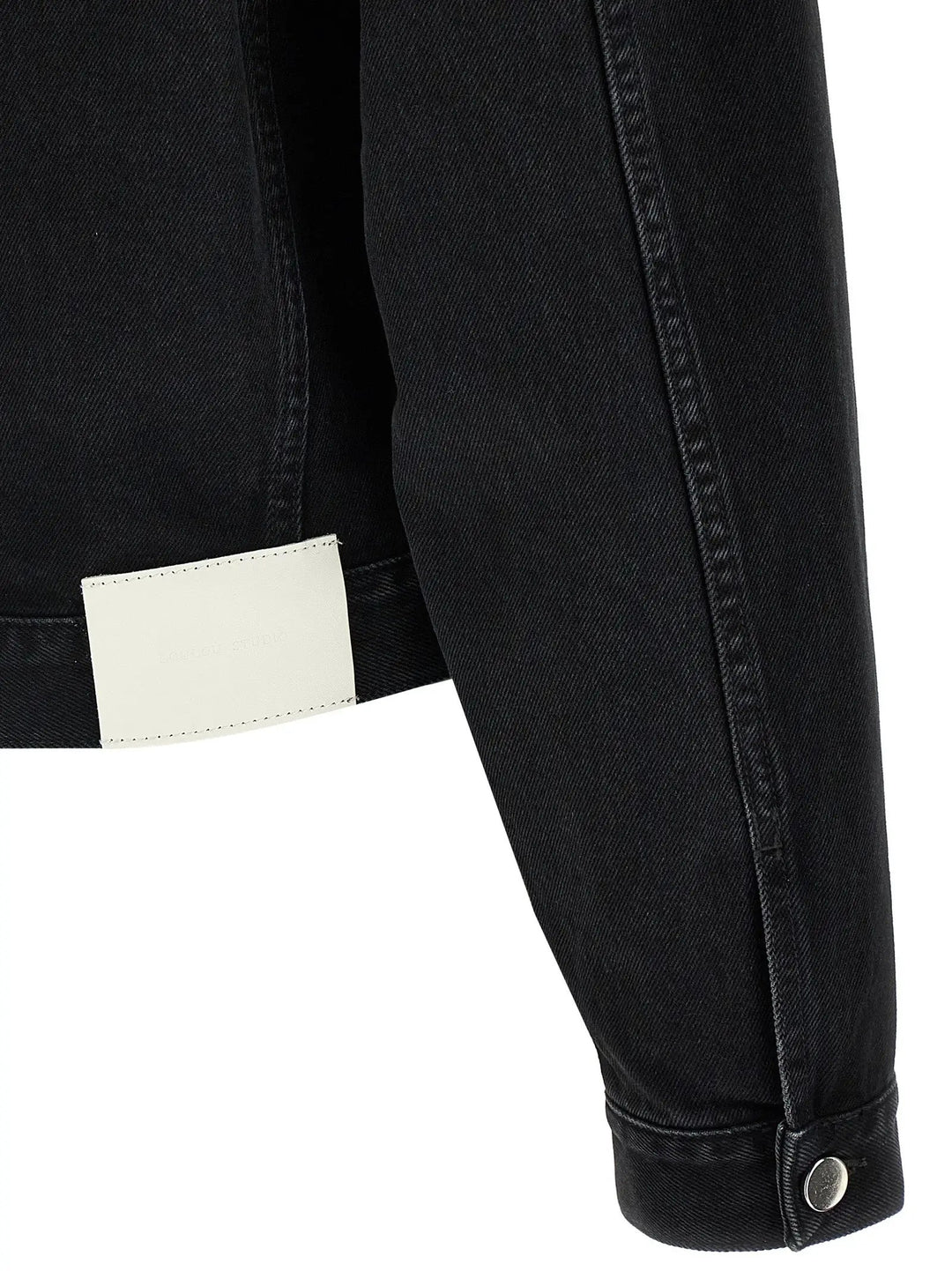 Loulou De Saison Black Organic Cotton Denim Jacket