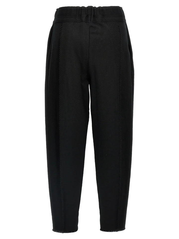 Issey Miyake Black Cotton Casual Pants
