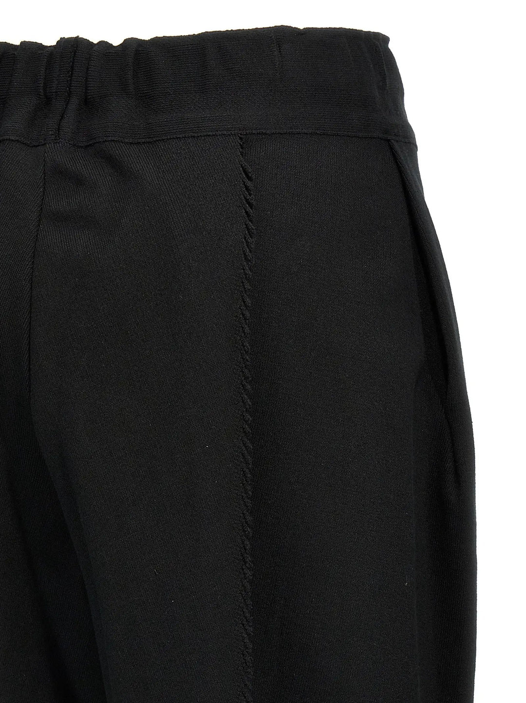 Issey Miyake Black Cotton Casual Pants