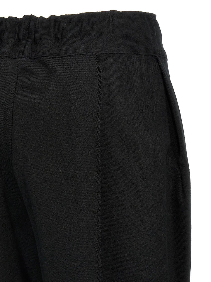 Issey Miyake Black Cotton Casual Pants