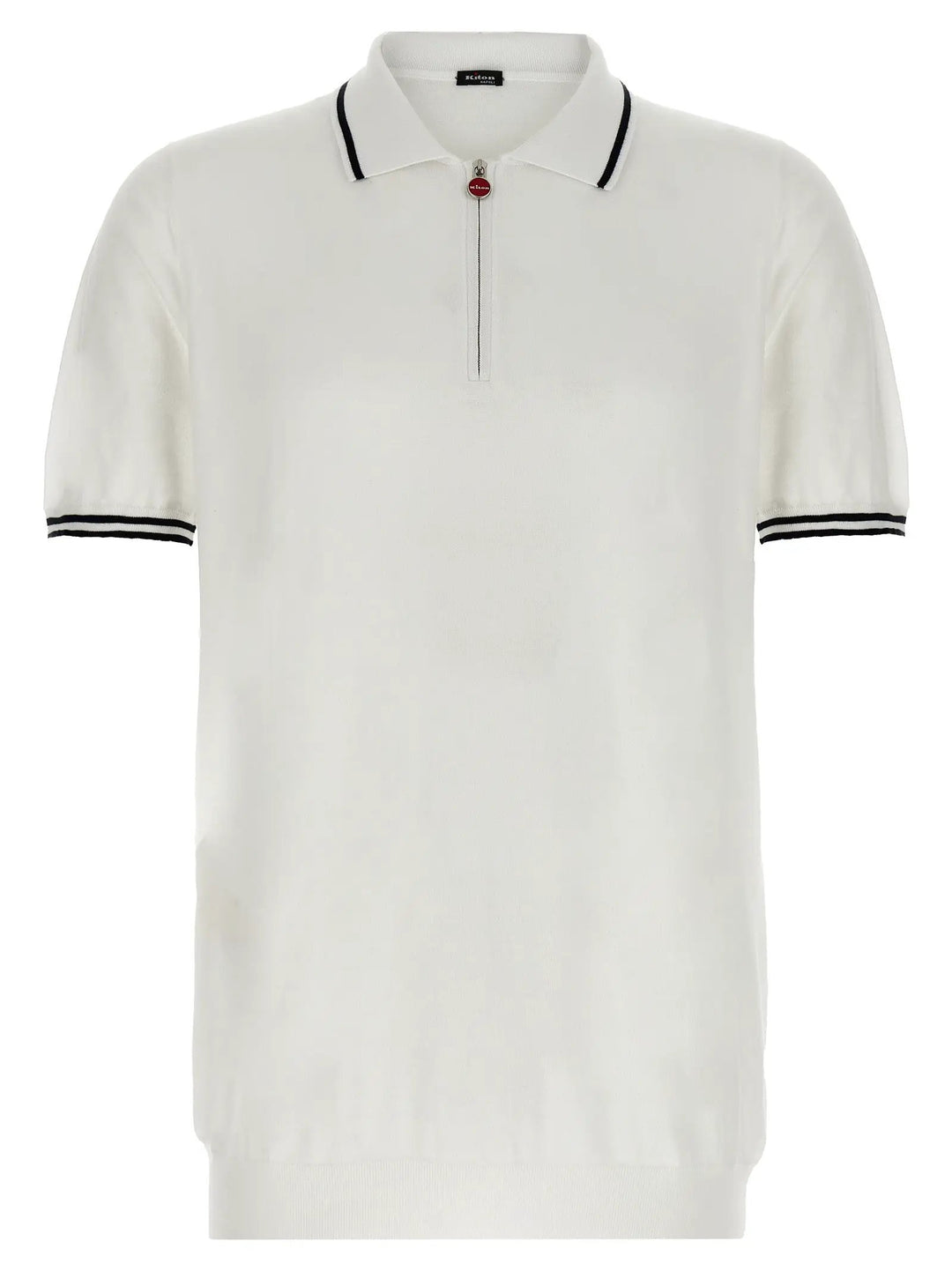 Kiton White Cotton Polo Shirt