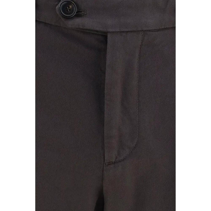 Brunello Cucinelli Brown Cotton Casual Pants