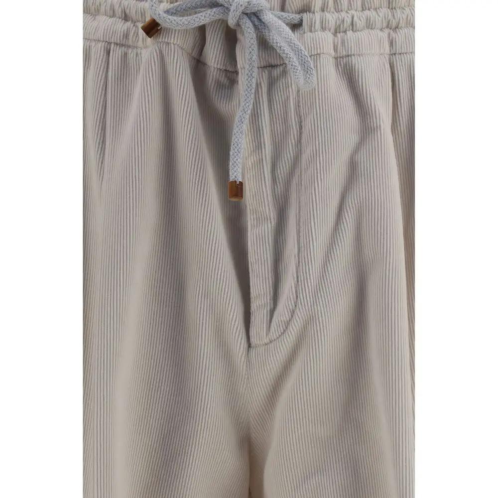 Brunello Cucinelli Beige Cotton Casual Pants