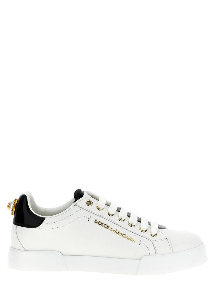 Dolce &amp; Gabbana Bicolor Calfskin Low Top Sneakers