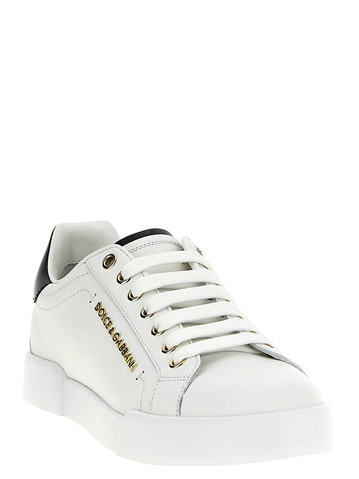 Dolce &amp; Gabbana Bicolor Calfskin Low Top Sneakers
