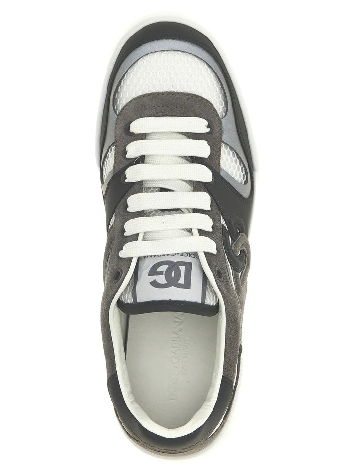 Dolce &amp; Gabbana Gray Calfskin Athletic Sneakers