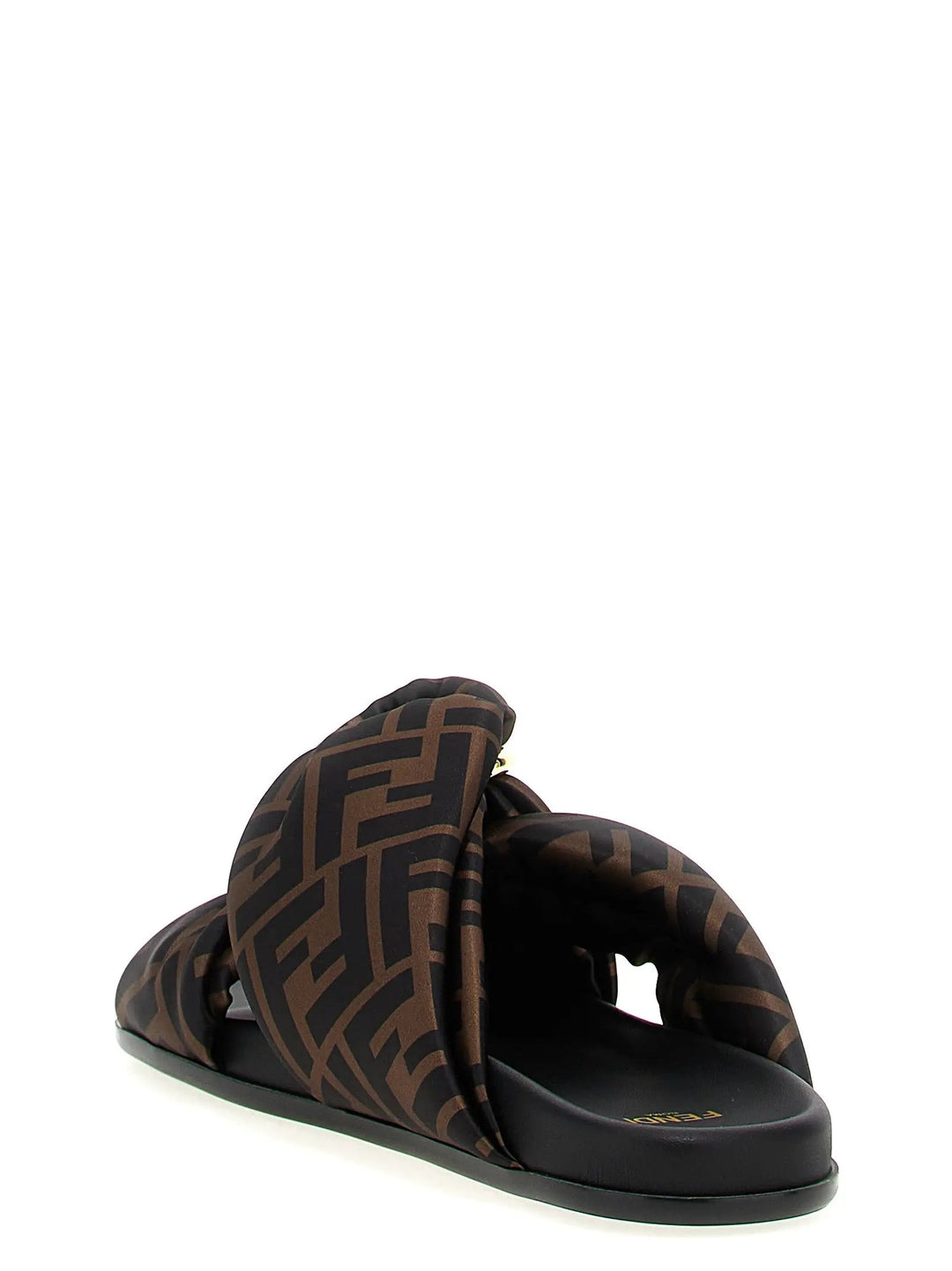 Fendi Sample Sale | Fendi Brown Polyester Slides - | Designer outlet