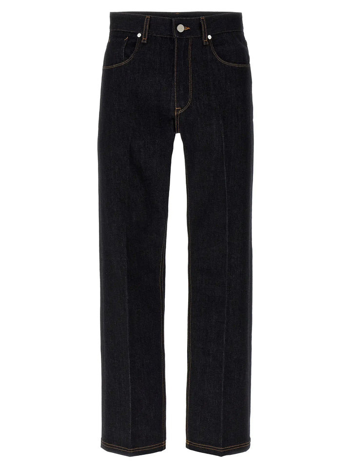 Fendi Blue Cotton Straight-Leg Jeans