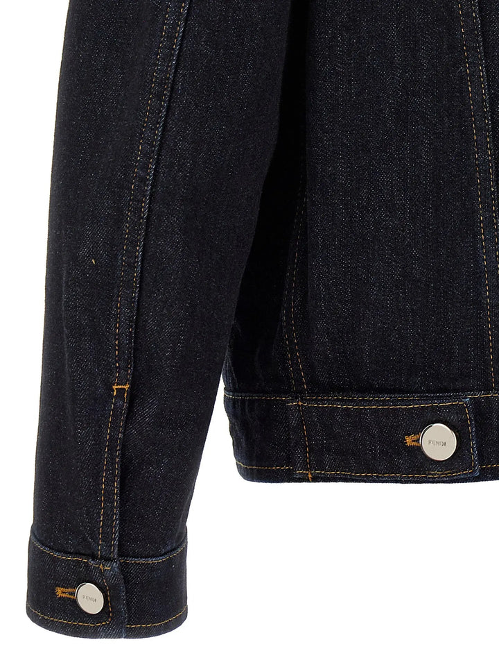 Fendi Blue Cotton Denim Jacket